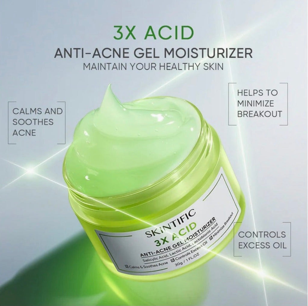 Skintific 3X Acid Anti-Acne Gel Moisturizer