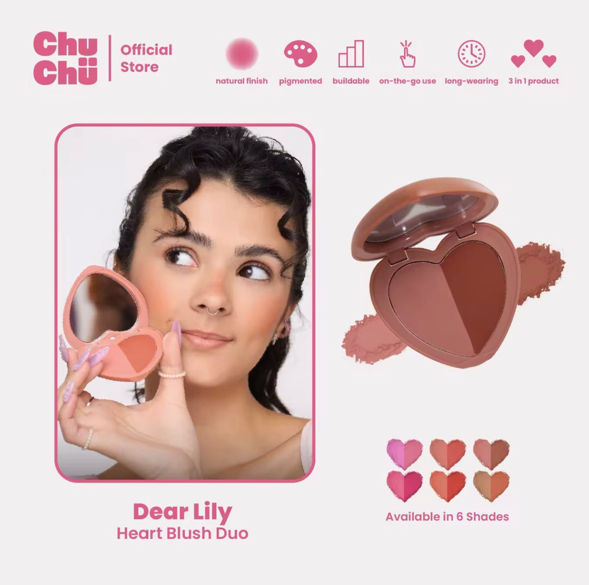 CHUCHU BEAUTY HEART DUO BLUSH