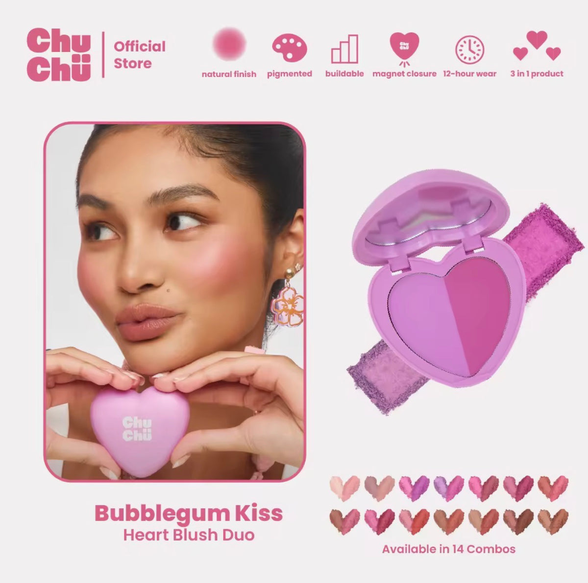 CHUCHU BEAUTY HEART DUO BLUSH