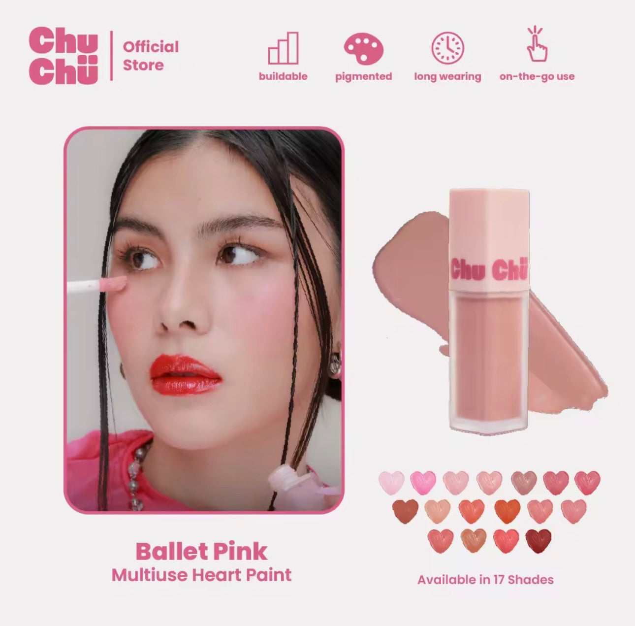 CHU CHU BEAUTY MULTIUSE HEART PAINT 6.5ML
