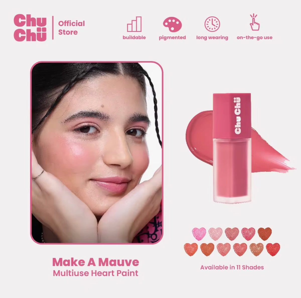 CHU CHU BEAUTY MULTIUSE HEART PAINT 6.5ML