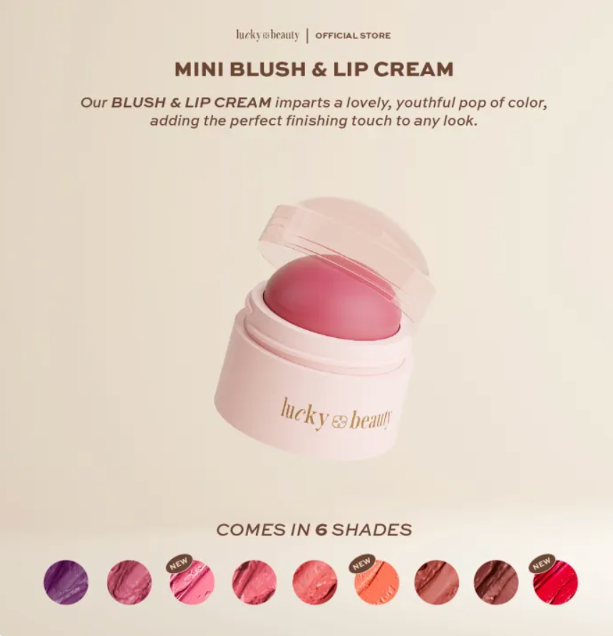 Lucky Beauty Mini Blush & Lip Cream 5.5 G