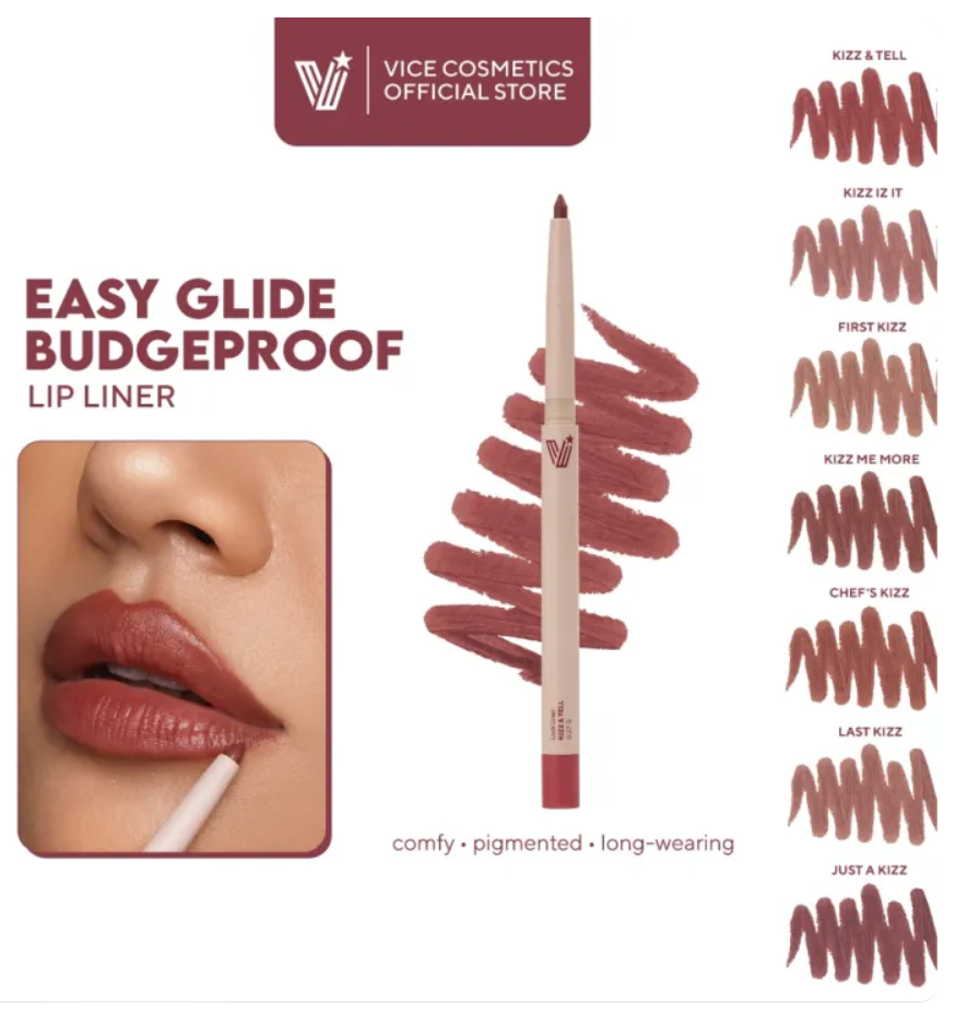VICE CO. Perfect Kizz Lock Liner Budgeproof Lip Liner