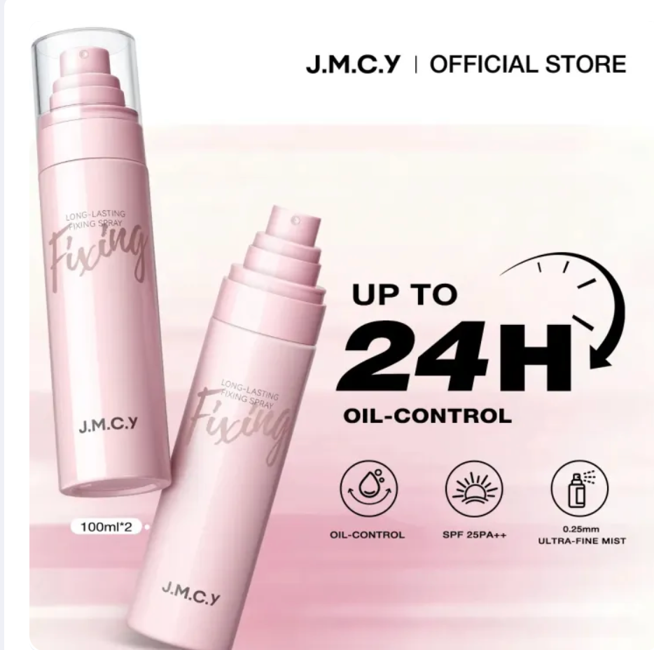 JMCY Long-Lasting Makeup Setting Spray 100ml 24 Hour Hold, Sweat-Proof & Shine Control with SPF25 PA++
