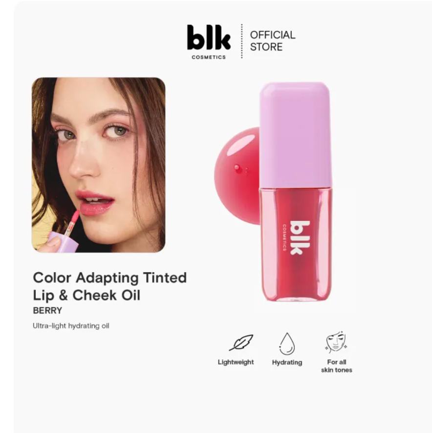 blk cosmetics fresh color adapting lip and cheek oil (color adapt oil)